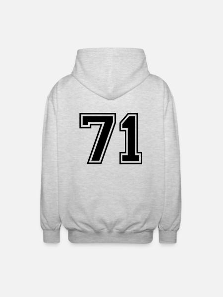 71 - Unisex Kapuzenjacke - Hellgrau meliert