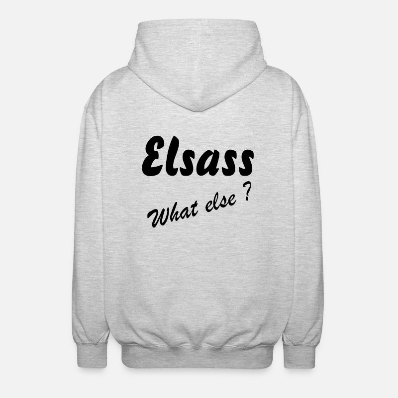 Elsass, was sonst - Unisex Kapuzenjacke - Hellgrau meliert