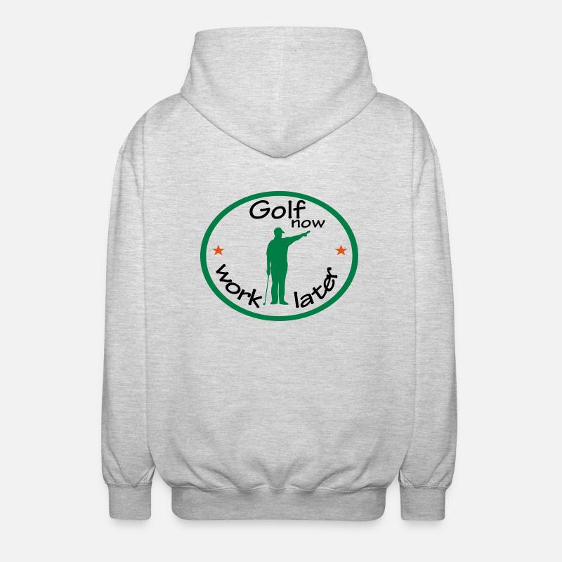 golf - Unisex Kapuzenjacke - Hellgrau meliert