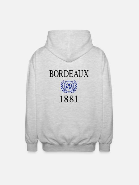 Bordeaux 1881 Origin - Veste à capuche unisexe - gris clair chiné