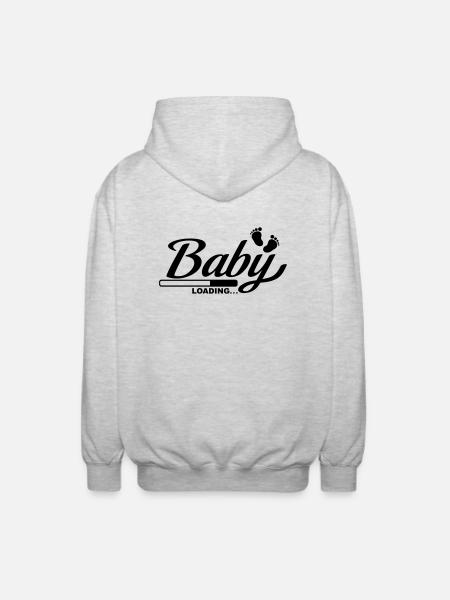 baby_loading_f1 - Veste à capuche unisexe - gris clair chiné