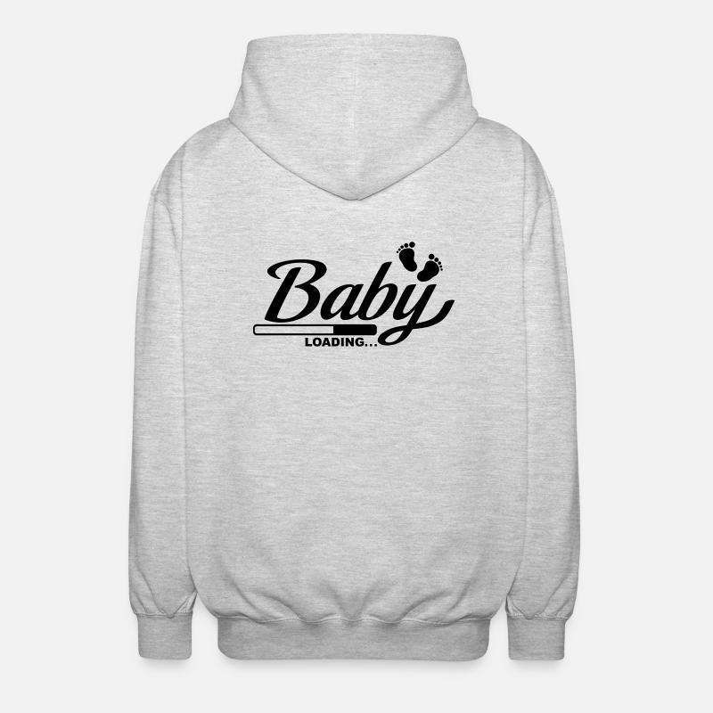 baby_loading_f1 - Unisex Kapuzenjacke - Hellgrau meliert