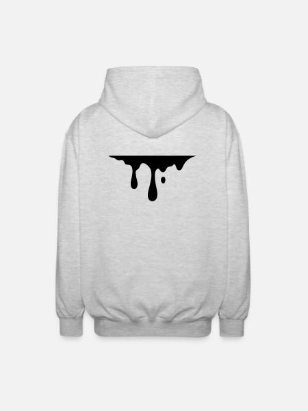 tropfen - Unisex Kapuzenjacke - Hellgrau meliert