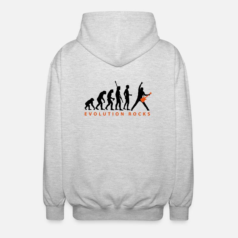 evolution_guitar_112013_c_2c - Unisex Kapuzenjacke - Hellgrau meliert