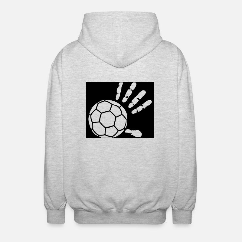 Handball - Unisex Kapuzenjacke - Hellgrau meliert