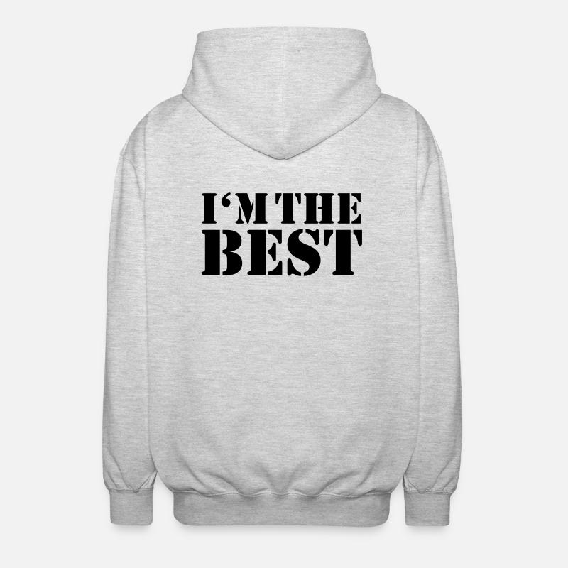I'm the Best - Veste à capuche unisexe - gris clair chiné