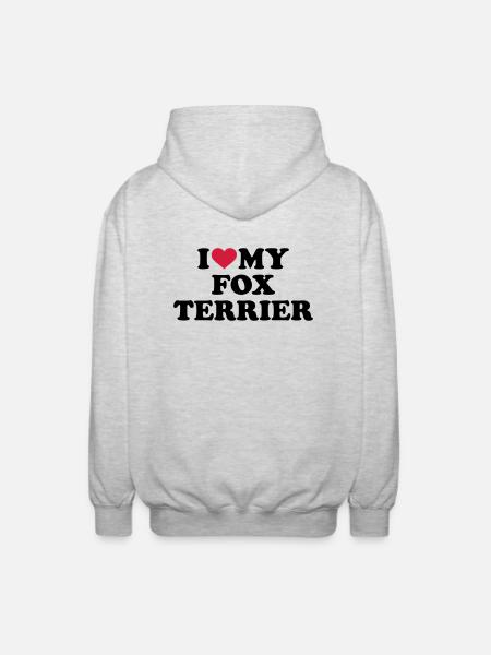 Foxterrier - Unisex Kapuzenjacke - Hellgrau meliert