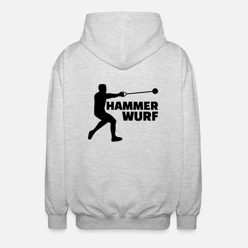 Hammerwurf - Unisex Kapuzenjacke - Hellgrau meliert
