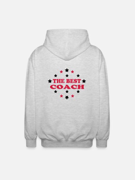 The best coach - Unisex Hooded Jacket - light heather grey