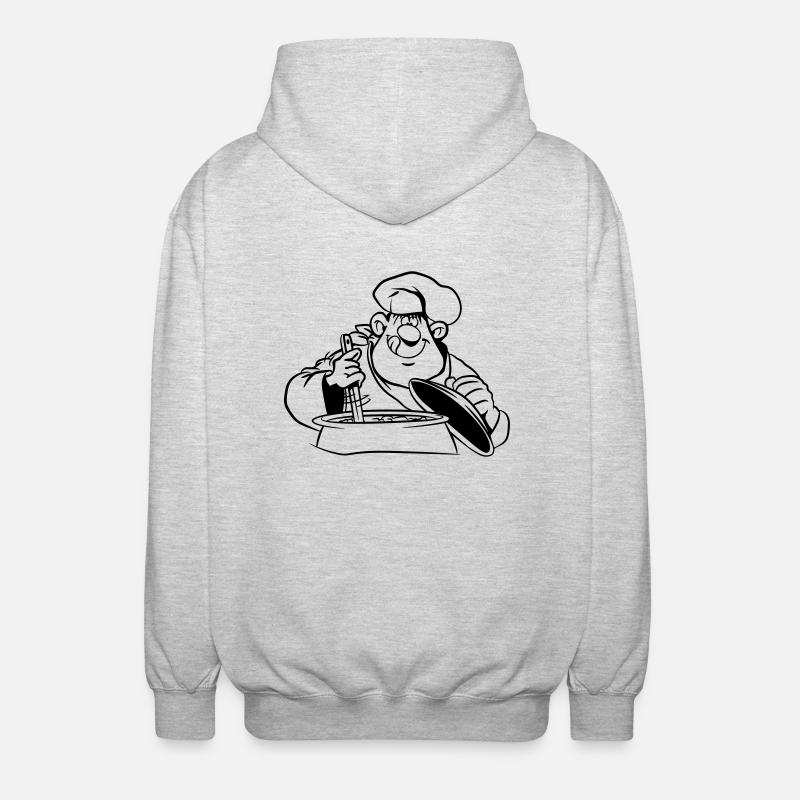 Cook comical funny - Unisex Hooded Jacket - light heather grey