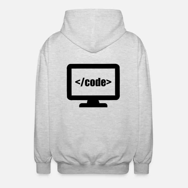 Programmeur - Veste à capuche unisexe - gris clair chiné