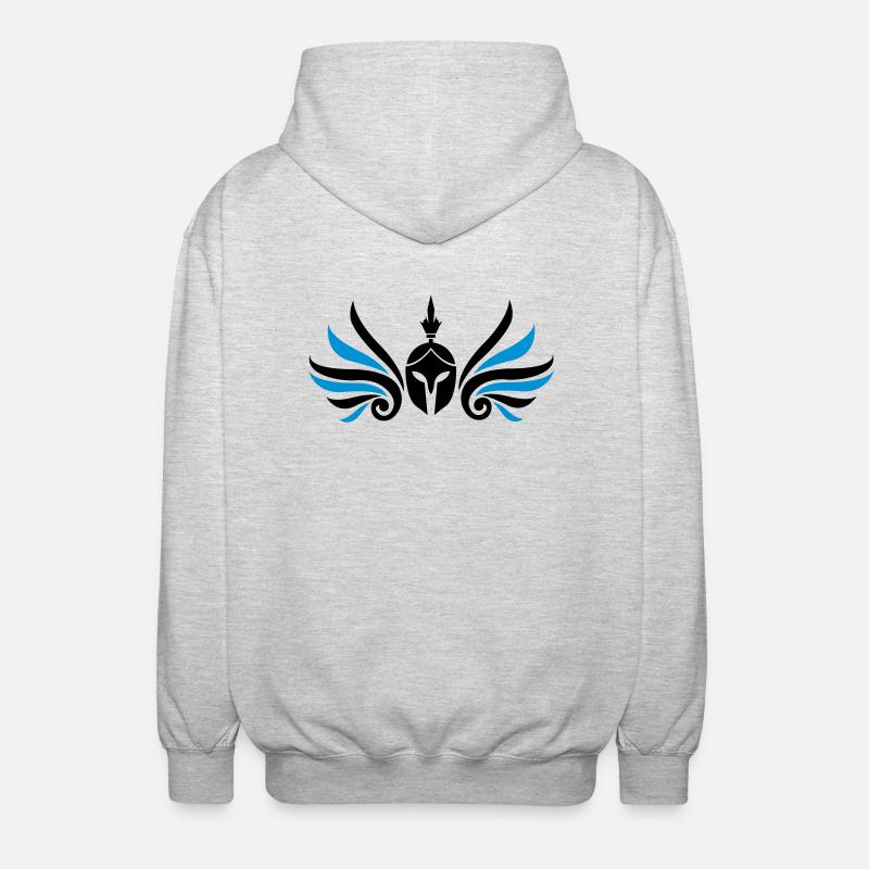sparta_warrior_002 - Unisex Kapuzenjacke - Hellgrau meliert
