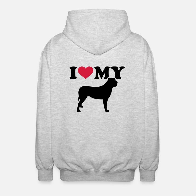 Mastiff - Unisex Kapuzenjacke - Hellgrau meliert