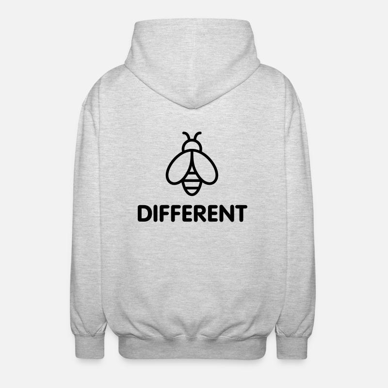 Bee Different - Veste à capuche unisexe - gris clair chiné