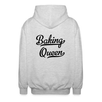 Bake - Unisex Hooded Jacket - light heather grey - Back - AI Model Male 185 light (185cm)