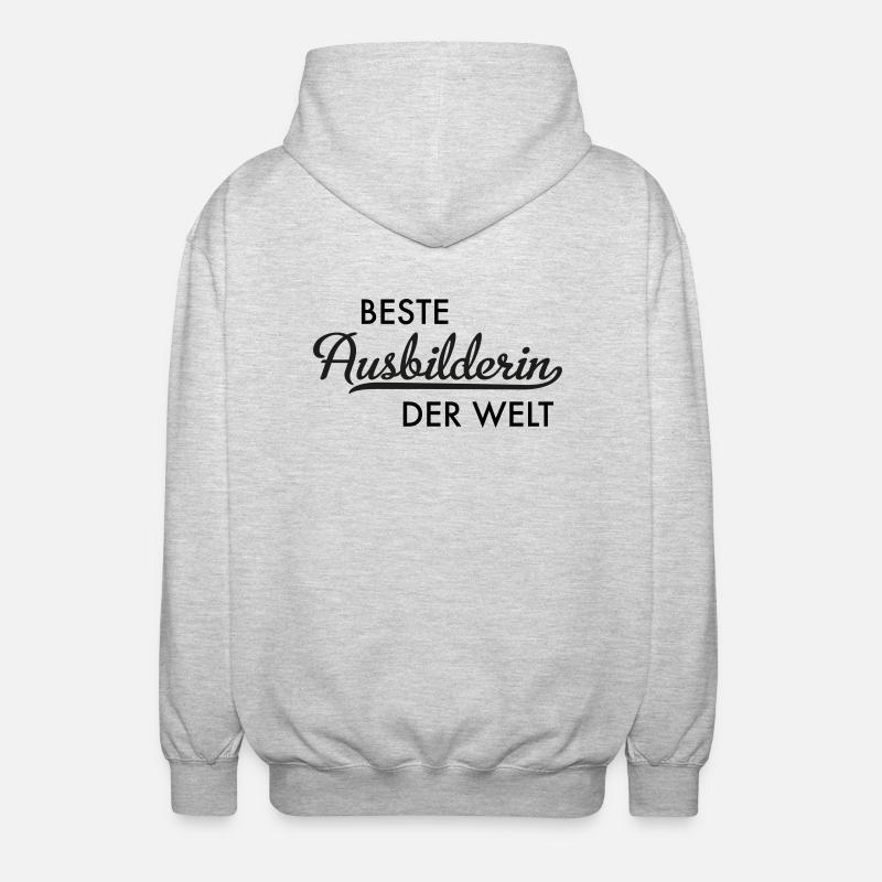 Ausbilderin - Unisex Kapuzenjacke - Hellgrau meliert