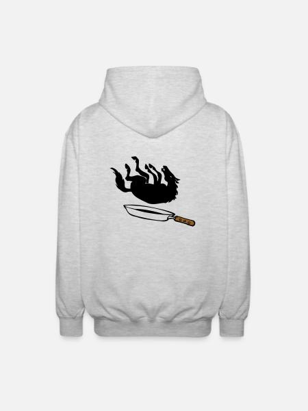 Cheval dans la casserole - Veste à capuche unisexe - gris clair chiné