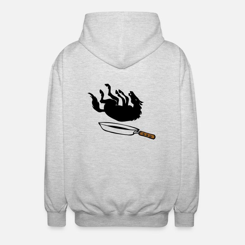 Cheval dans la casserole - Veste à capuche unisexe - gris clair chiné