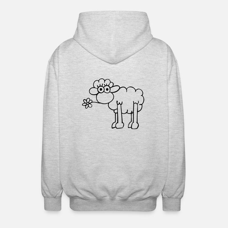 sheep_blume005 - Veste à capuche unisexe - gris clair chiné