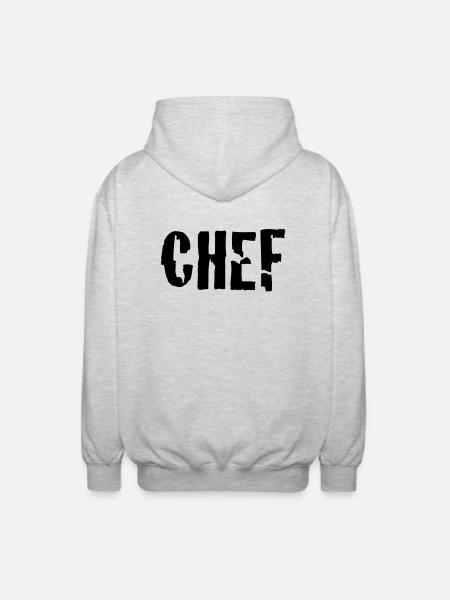 chef - Unisex Hooded Jacket - light heather grey