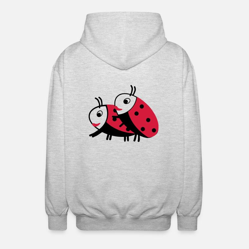 Ladybug - Unisex Hooded Jacket - light heather grey