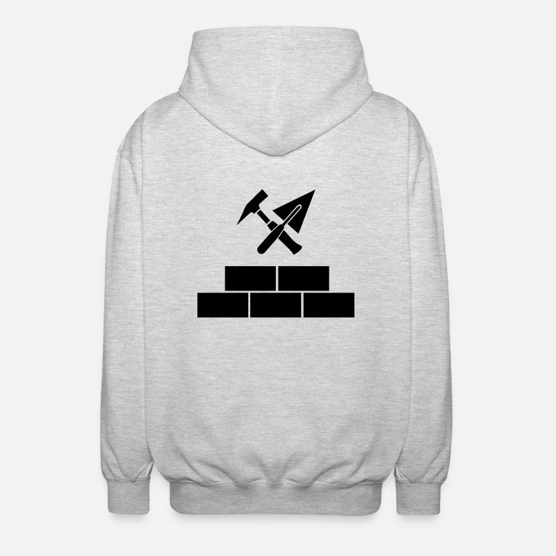 Maçons - Veste à capuche unisexe - gris clair chiné