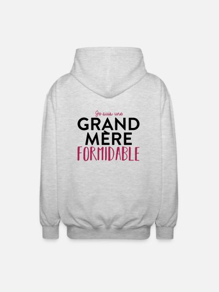 Grand mere formidable - Veste à capuche unisexe - gris clair chiné