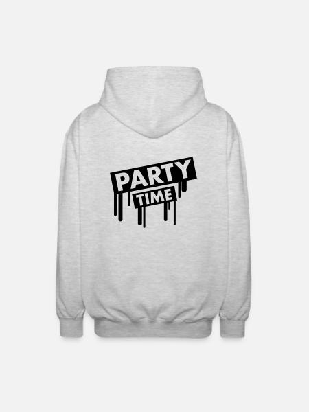 party_time_graffiti - Unisex Hooded Jacket - light heather grey