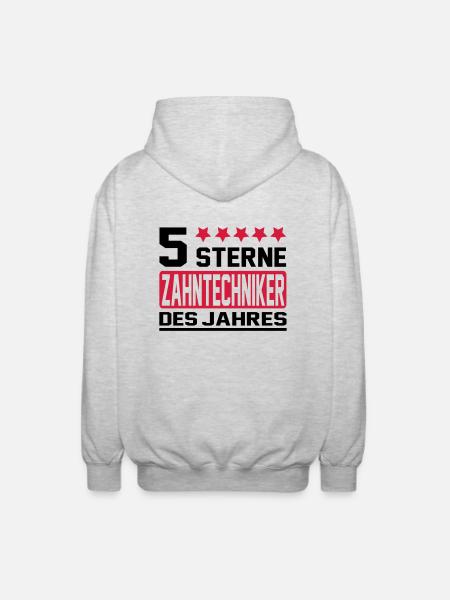 zahntechniker - Unisex Kapuzenjacke - Hellgrau meliert