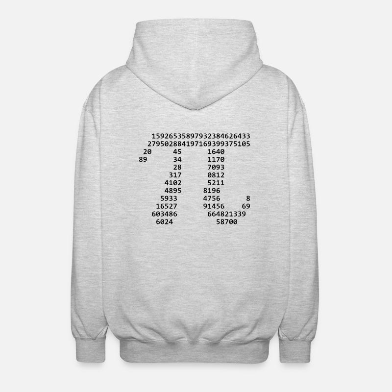 Pi - Unisex Kapuzenjacke - Hellgrau meliert