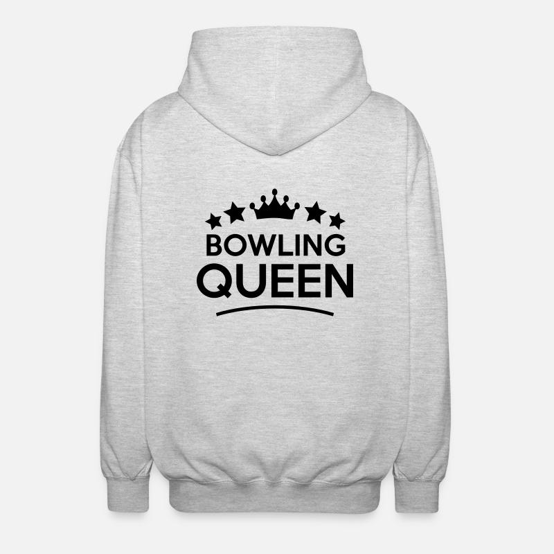 bowling queen stars - Unisex Hooded Jacket - light heather grey