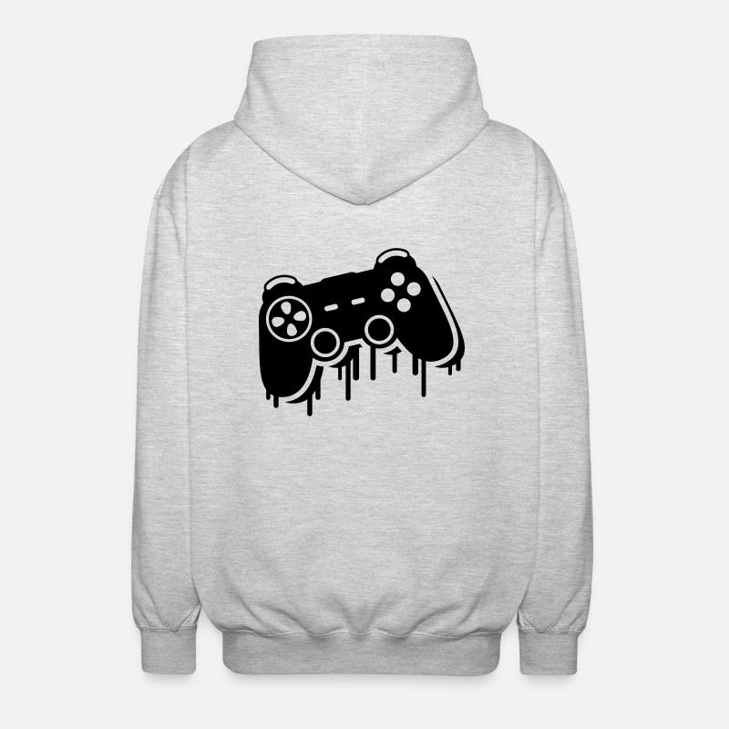 controller_graffiti_ce1 - Unisex Kapuzenjacke - Hellgrau meliert