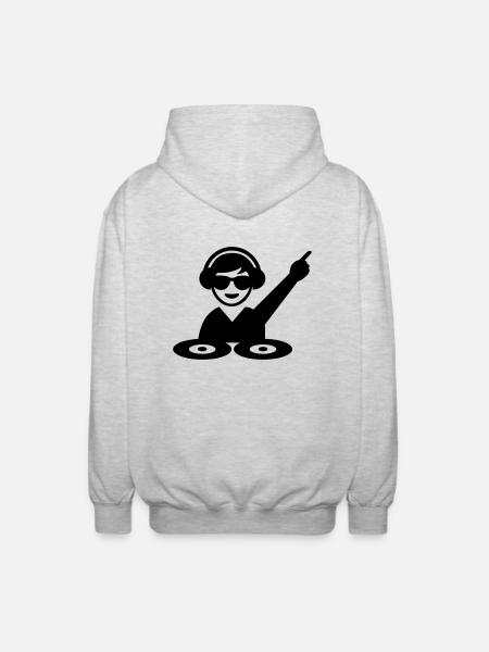 DJ - Unisex Hooded Jacket - light heather grey