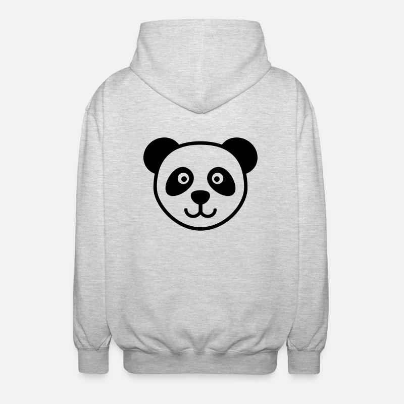 Panda - Unisex Hooded Jacket - light heather grey