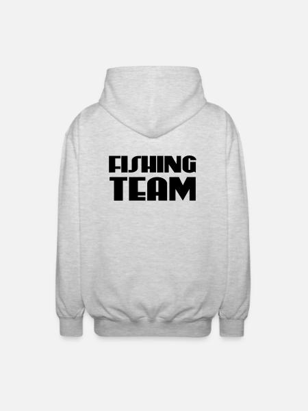 Fishing Team - Unisex Hooded Jacket - light heather grey