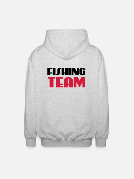 Fishing Team - Unisex Kapuzenjacke - Hellgrau meliert