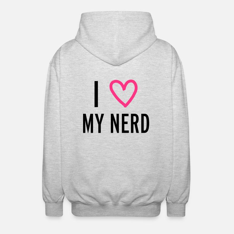 Nerd - Veste à capuche unisexe - gris clair chiné