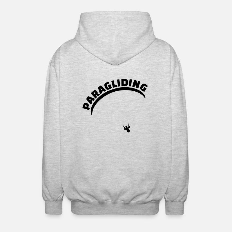Paragliding - Unisex Kapuzenjacke - Hellgrau meliert