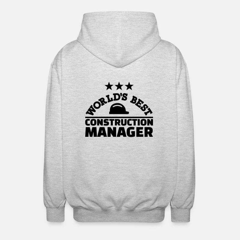 Construction manager - Veste à capuche unisexe - gris clair chiné