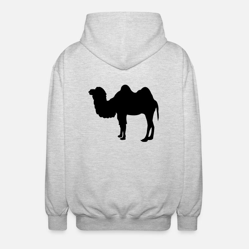 kamel - Unisex Kapuzenjacke - Hellgrau meliert