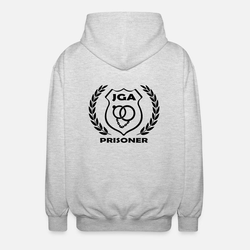 JGA Bräutigam - Unisex Kapuzenjacke - Hellgrau meliert