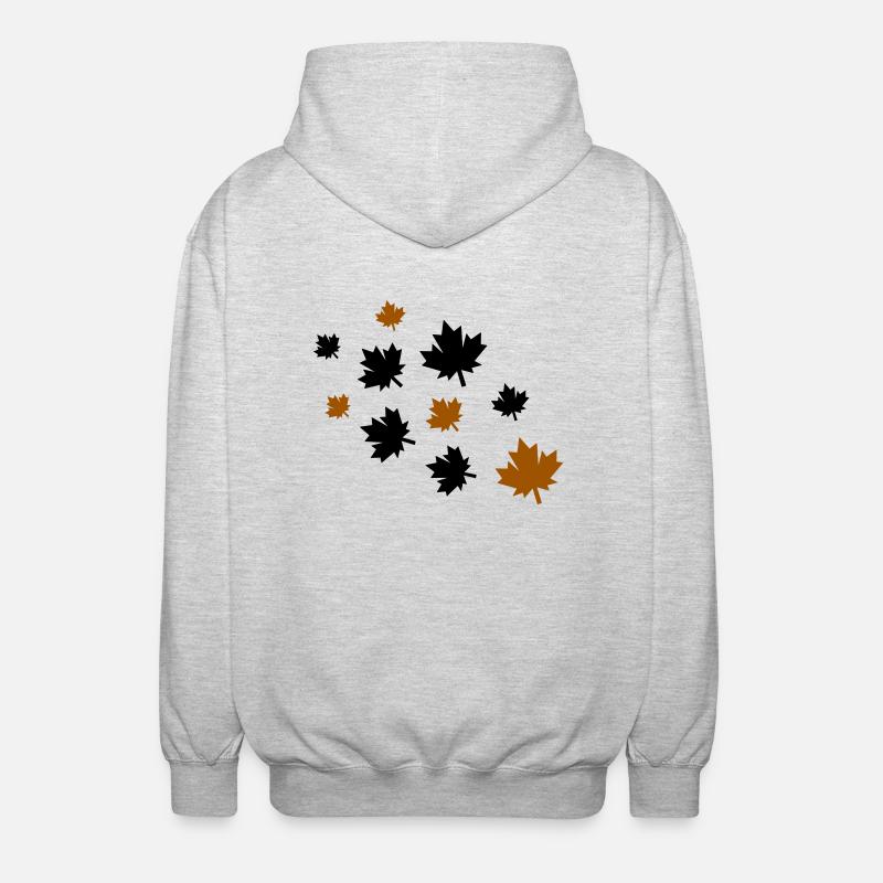 Feuilles d’érable - Veste à capuche unisexe - gris clair chiné