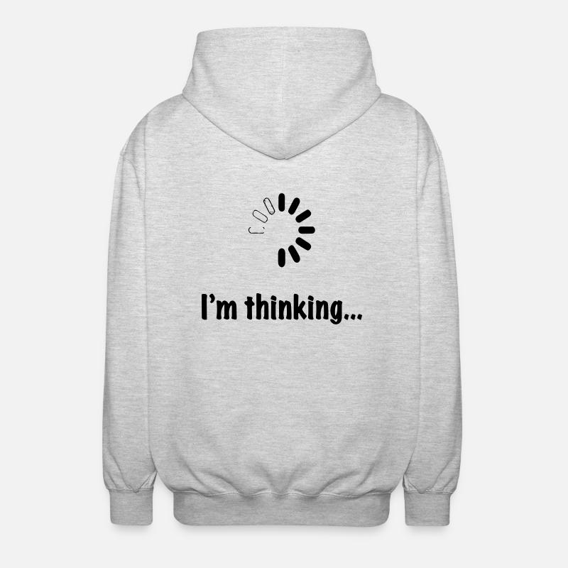 Je réfléchis. - Veste à capuche unisexe - gris clair chiné