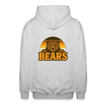 Bears Bearflag Pride Outfit - Unisex Kapuzenjacke - Hellgrau meliert - Hinten - AI Model Male 185 light (185cm)