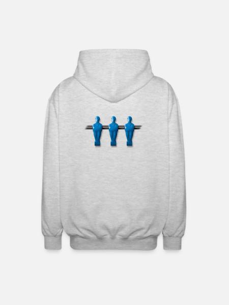 Kickerspieler - Unisex Kapuzenjacke - Hellgrau meliert