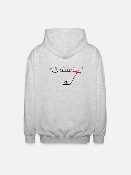 vu meter ii EN - Unisex Hooded Jacket - light heather grey