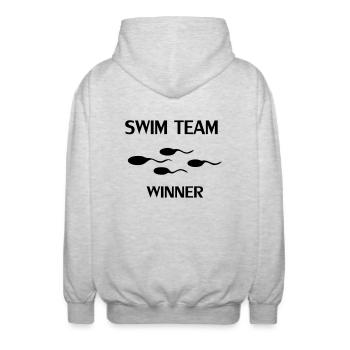 swim team winner - Veste à capuche unisexe - gris clair chiné - Dos - AI Model Male 185 light (185cm)