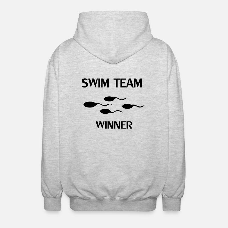 swim team winner - Unisex Kapuzenjacke - Hellgrau meliert