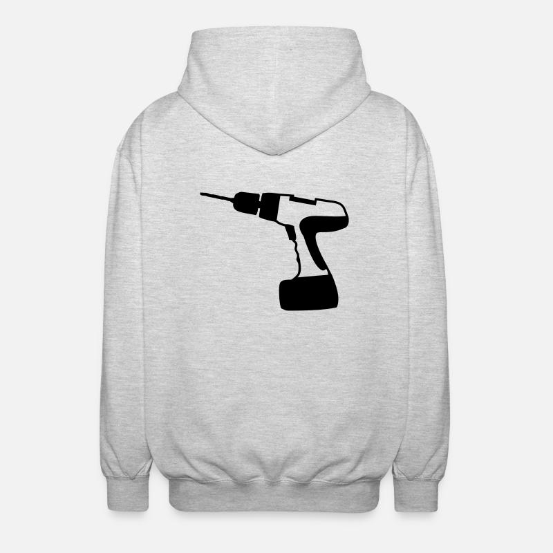 outils - Veste à capuche unisexe - gris clair chiné