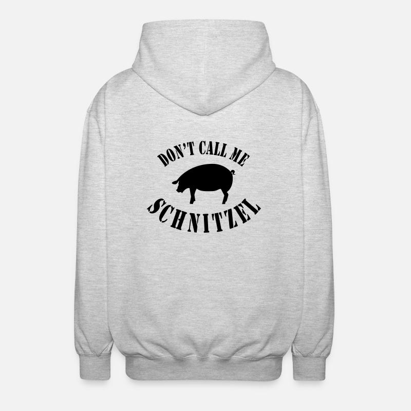 Ne me Schnitzel appeler - Veste à capuche unisexe - gris clair chiné